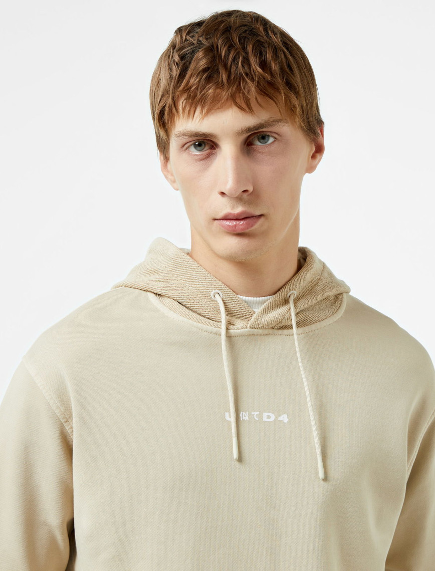 UNITED4 Classic Erkek Krem Sweatshirt