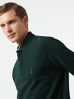 Nautica Erkek Yeşil Slim Fit Uzun Kollu Polo