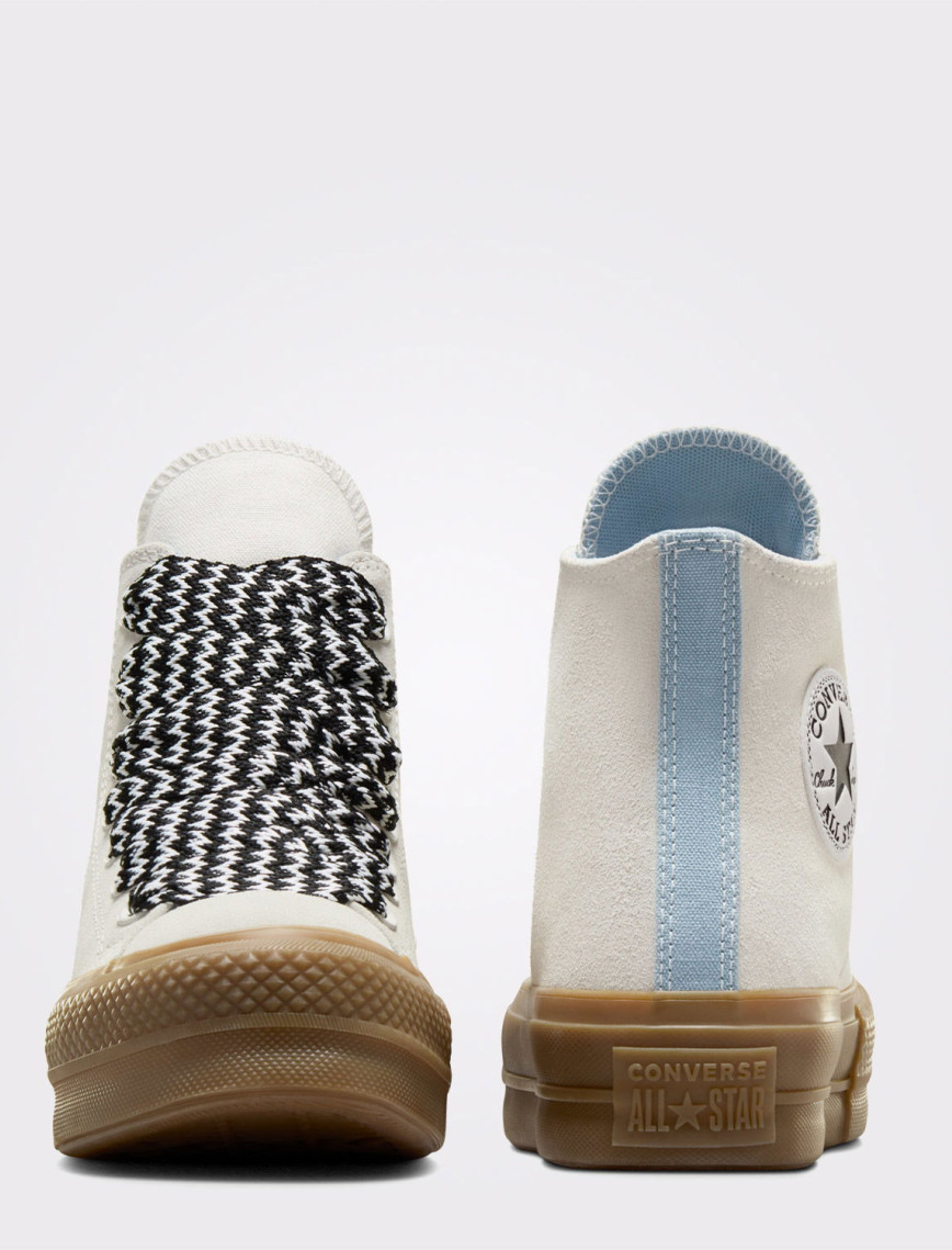 Converse Chuck Taylor All Star Lift Kadın Krem Süet Platform Sneaker Converse Chuck Taylor All Star Lift Kadın Krem Süet Platform Sneaker