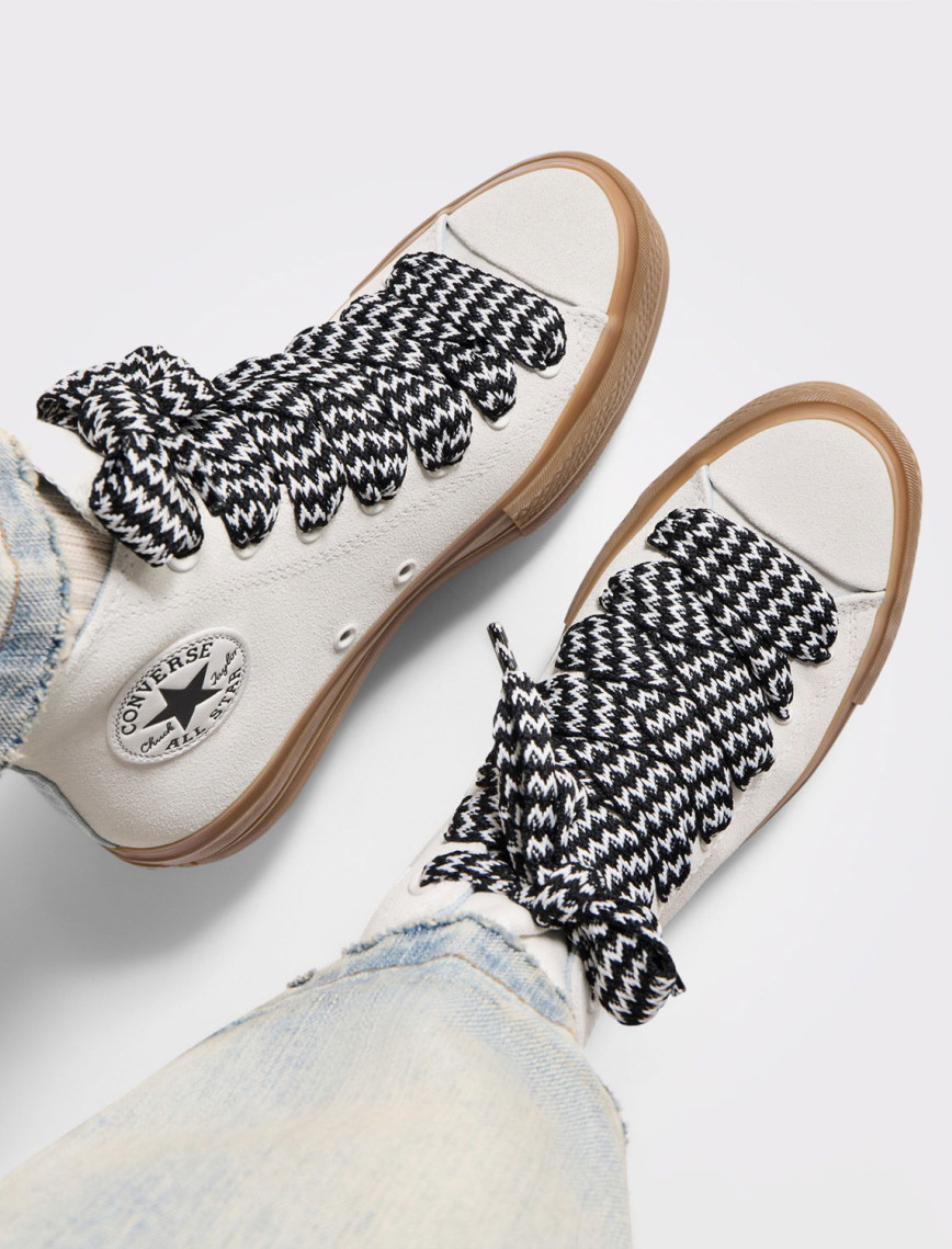 Converse Chuck Taylor All Star Lift Kadın Krem Süet Platform Sneaker Converse Chuck Taylor All Star Lift Kadın Krem Süet Platform Sneaker