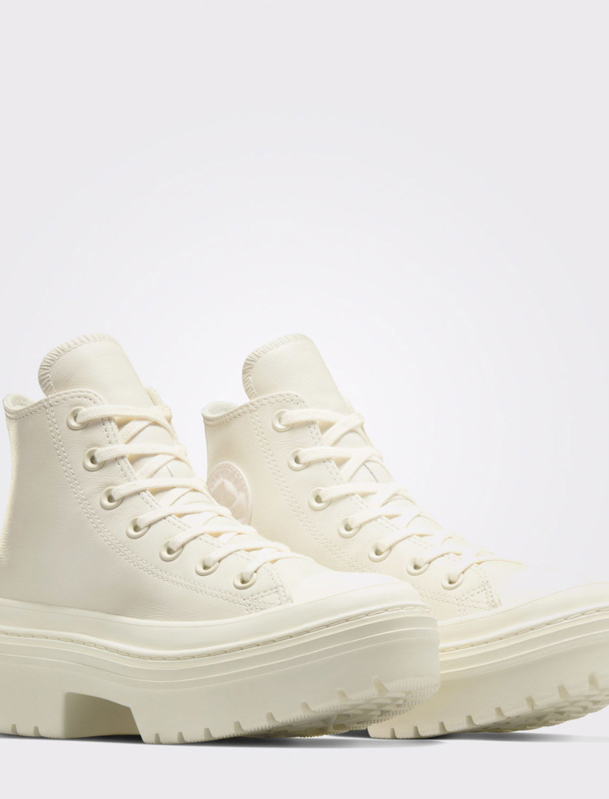 Converse Chuck Taylor All Star Lugged Heel Kadın Bej Deri Platform Bot Converse Chuck Taylor All Star Lugged Heel Kadın Bej Deri Platform Bot