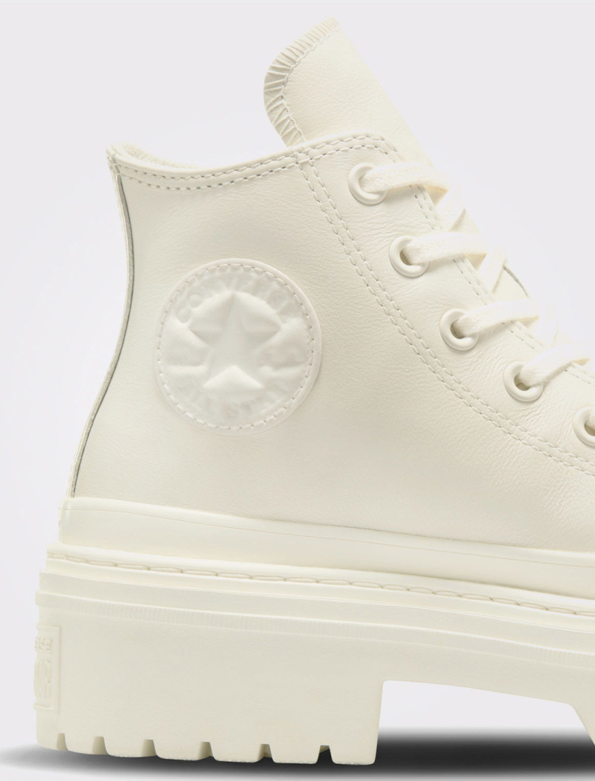 Converse Chuck Taylor All Star Lugged Heel Kadın Bej Deri Platform Bot Converse Chuck Taylor All Star Lugged Heel Kadın Bej Deri Platform Bot