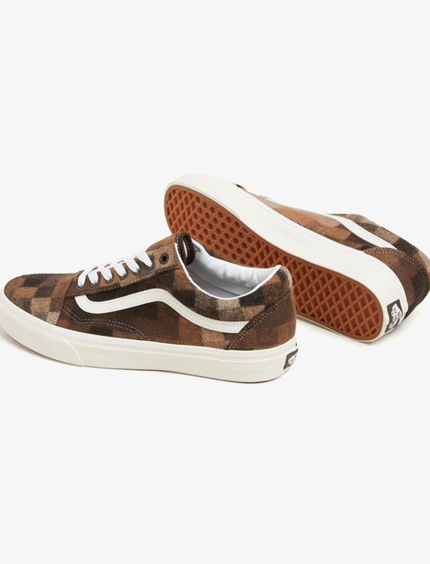 Vans Old Skool Checkerboard Unisex Kahverengi Sneaker Vans Old Skool Checkerboard Unisex Kahverengi Sneaker