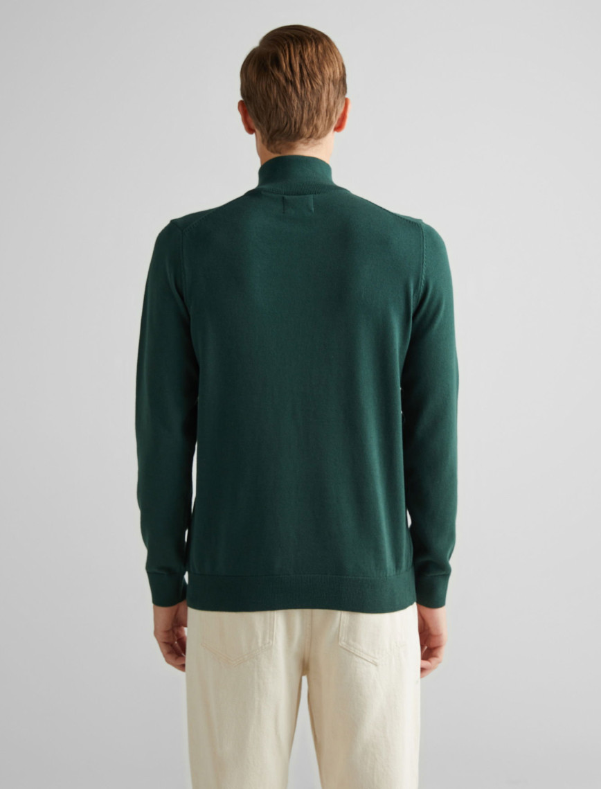 GANT Erkek Yeşil Regular Fit Yarım Fermuarlı Kazak GANT Erkek Yeşil Regular Fit Yarım Fermuarlı Kazak