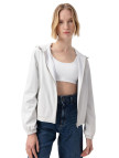Alette Beyaz Kadın Çift Taraflı Bomber Deri Ceket Alette Beyaz Kadın Çift Taraflı Bomber Deri Ceket