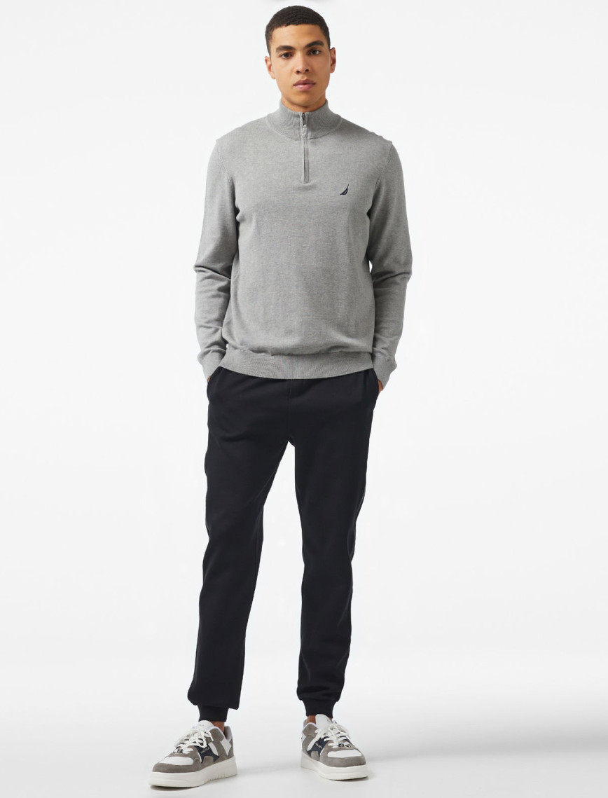 Nautica Erkek Gri Standart Fit Dik Yakalı Triko Nautica Erkek Gri Standart Fit Dik Yakalı Triko