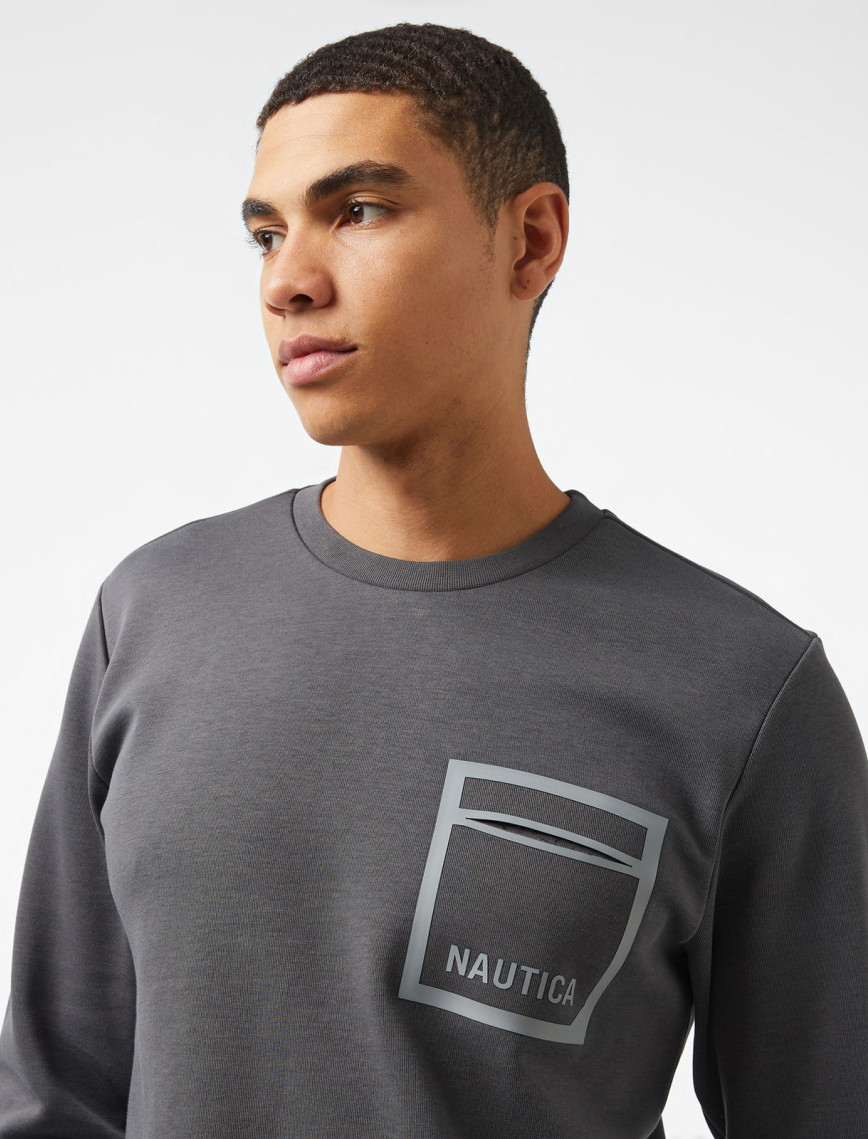 Nautica Erkek Gri Regular Fit Sweatshirt