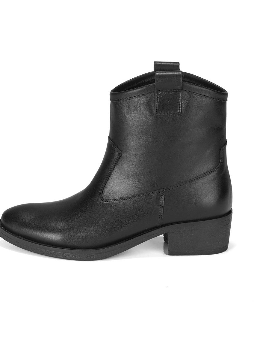 Colleen Siyah Kadın Topuklu Deri Kovboy Botu Colleen Siyah Kadın Topuklu Deri Kovboy Botu