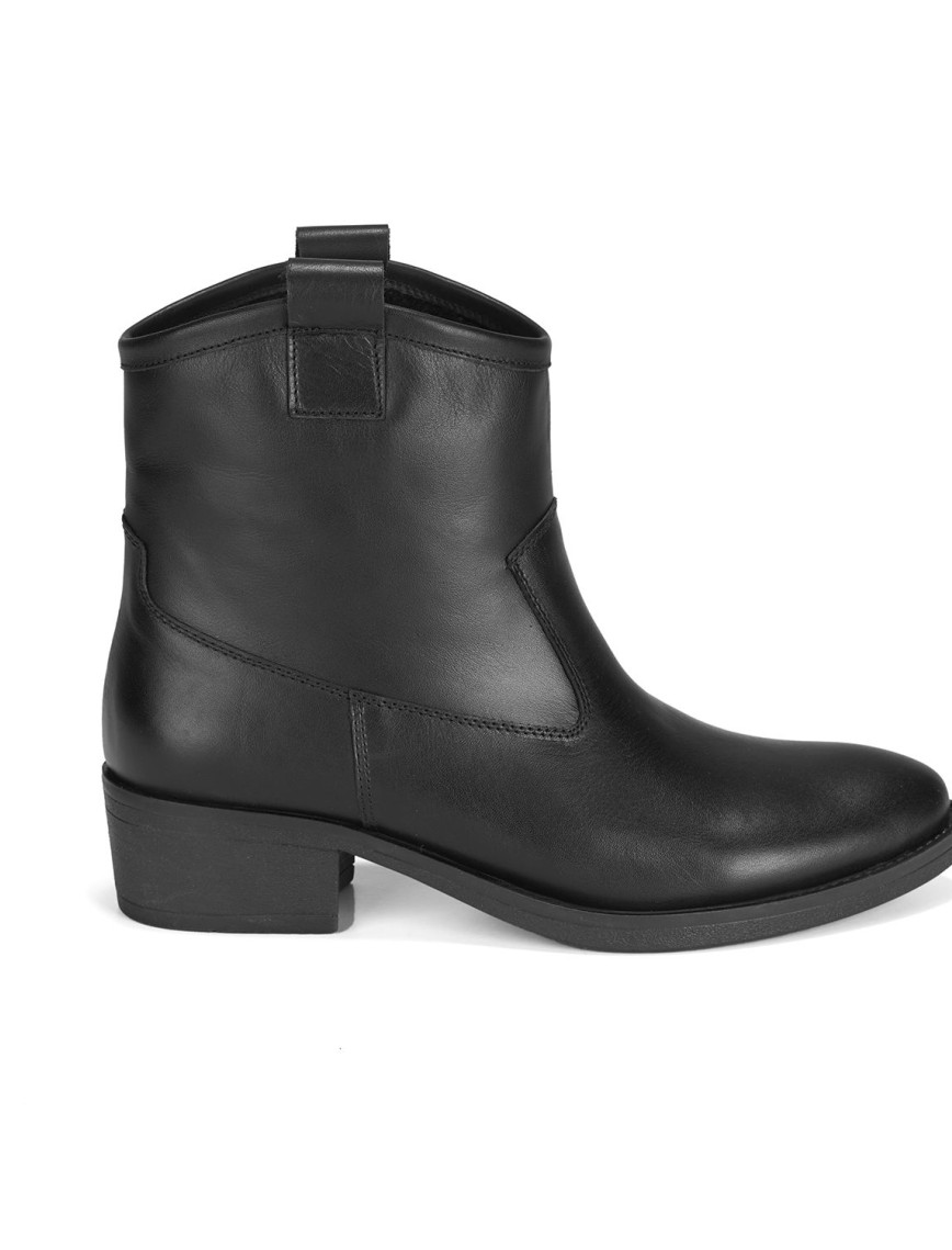 Colleen Siyah Kadın Topuklu Deri Kovboy Botu Colleen Siyah Kadın Topuklu Deri Kovboy Botu