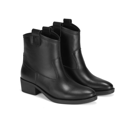 Colleen Siyah Kadın Topuklu Deri Kovboy Botu Colleen Siyah Kadın Topuklu Deri Kovboy Botu