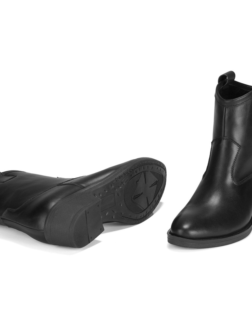 Colleen Siyah Kadın Topuklu Deri Kovboy Botu Colleen Siyah Kadın Topuklu Deri Kovboy Botu