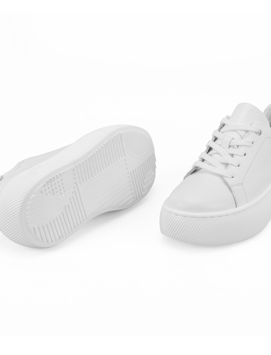 Kadın Beyaz Deri Günlük Ayakkabı Kadın Beyaz Deri Günlük Ayakkabı