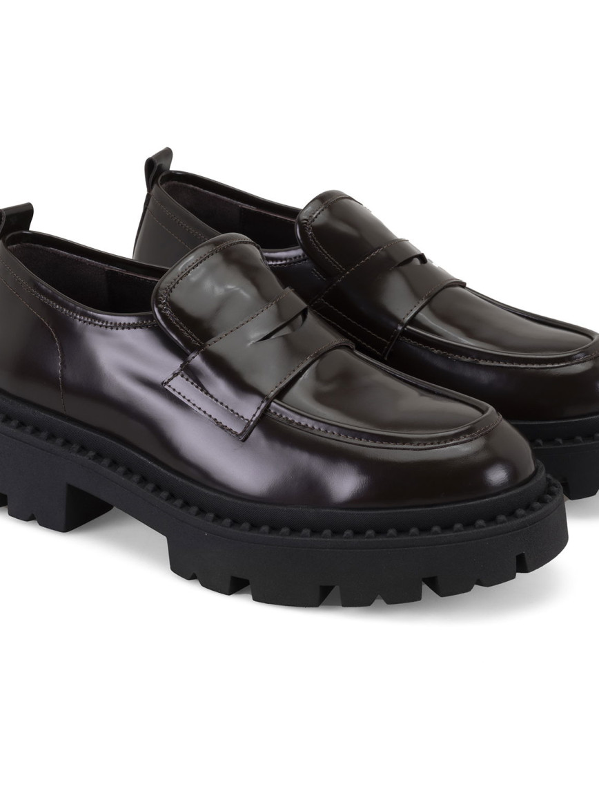 Kadın Kahve Deri Loafer Kadın Kahve Deri Loafer