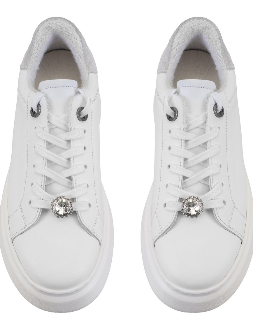 Kadın Beyaz Deri Spor Ayakkabı Kadın Beyaz Deri Spor Ayakkabı