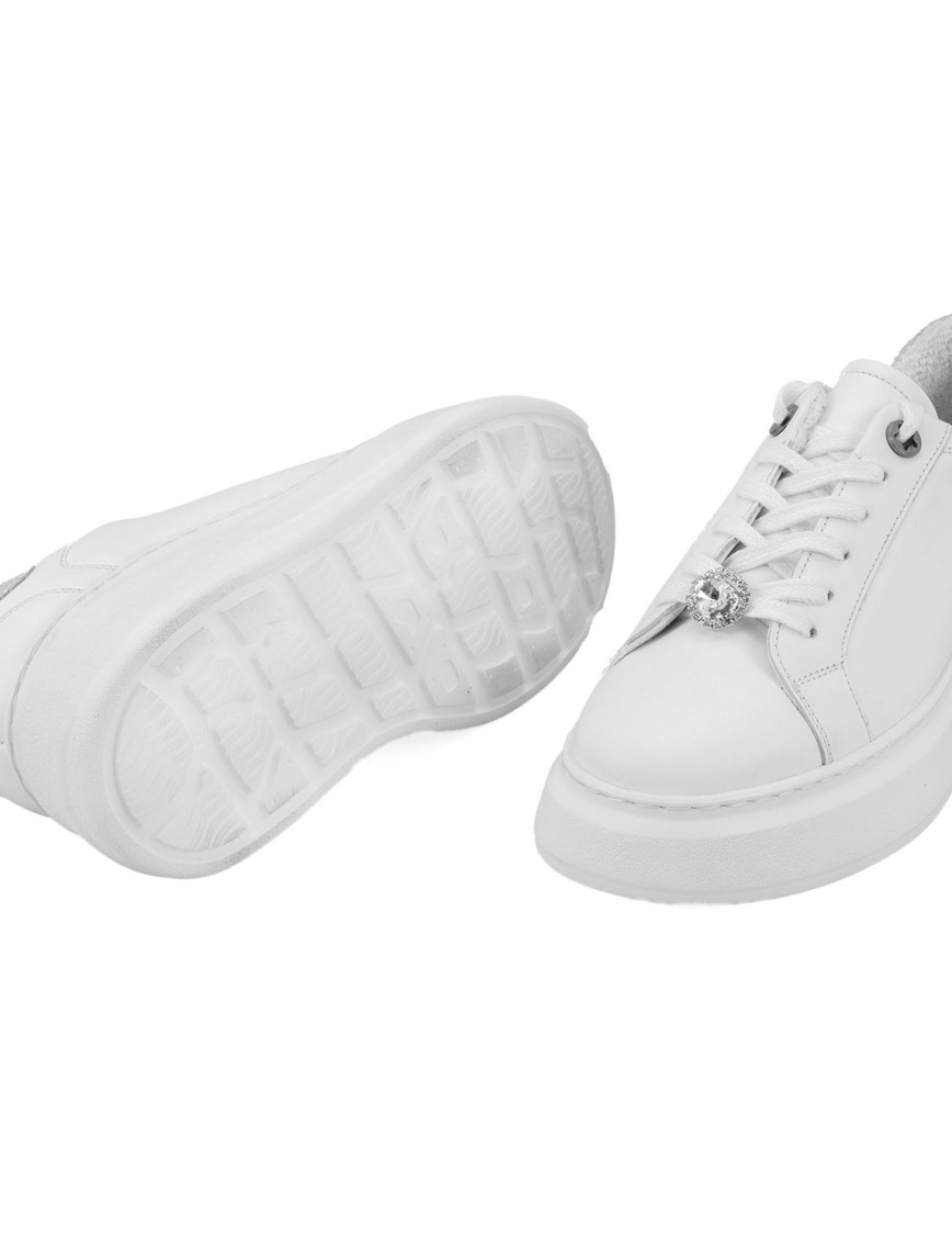 Kadın Beyaz Deri Spor Ayakkabı Kadın Beyaz Deri Spor Ayakkabı