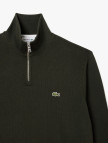 Lacoste Erkek Classic Fit Yarım Fermuarlı Haki Sweatshirt