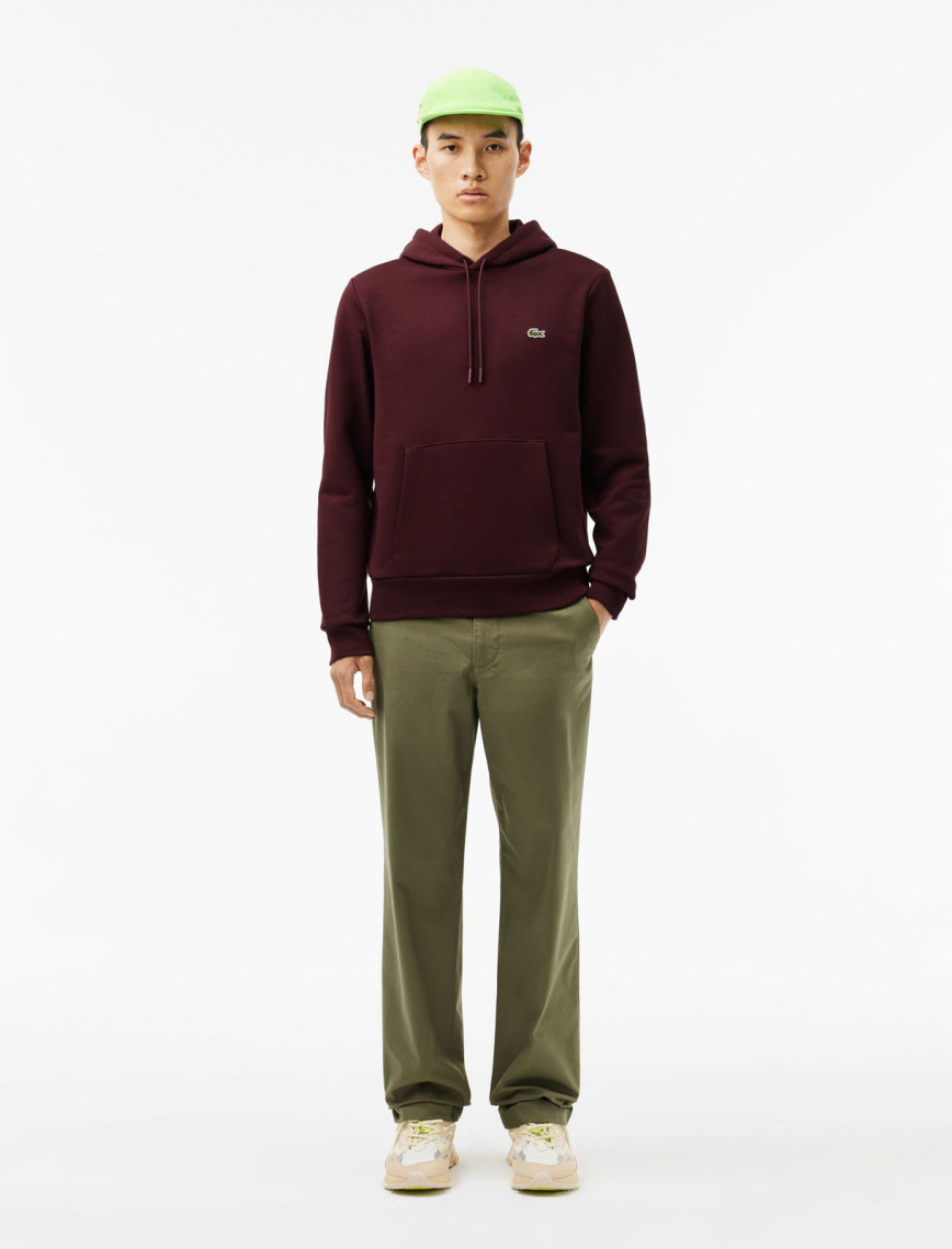 Lacoste Classic Erkek Classic Fit Bordo Hoodie Lacoste Classic Erkek Classic Fit Bordo Hoodie