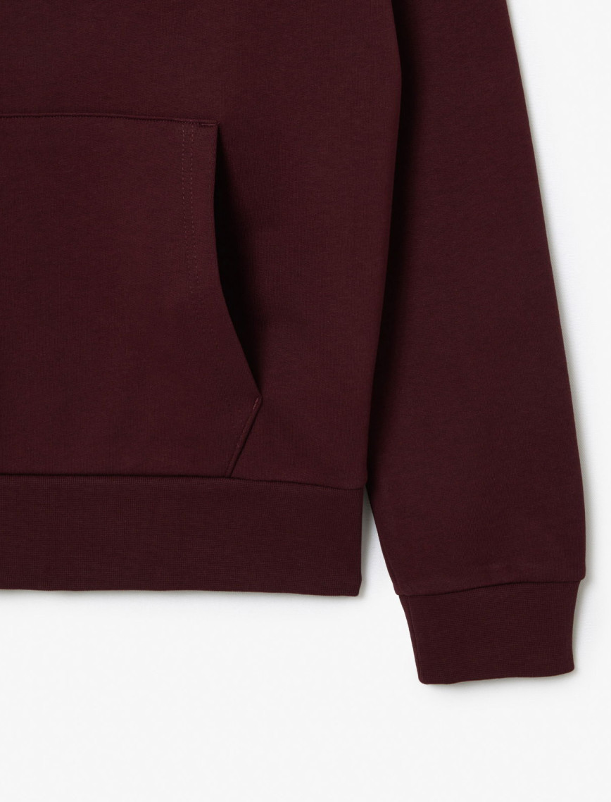 Lacoste Classic Erkek Classic Fit Bordo Hoodie Lacoste Classic Erkek Classic Fit Bordo Hoodie