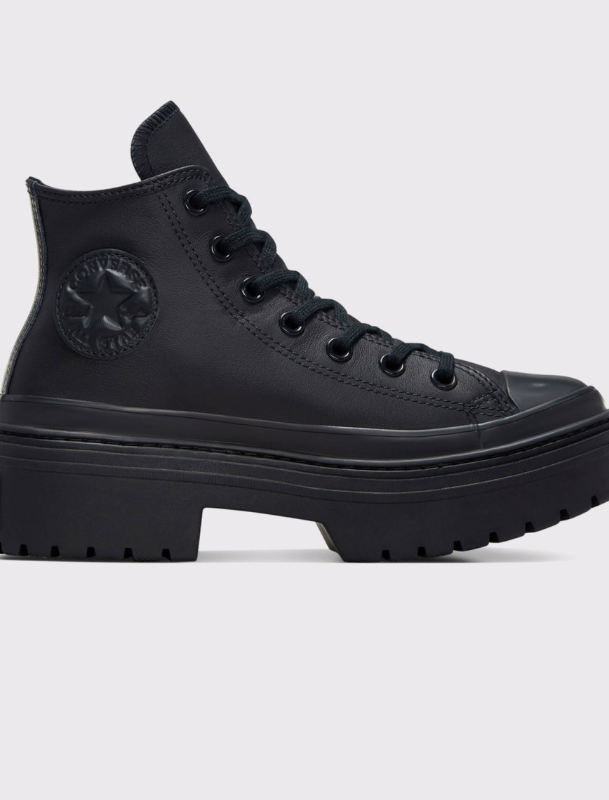 Converse Chuck Taylor All Star Lugged Heel Kadın Siyah Deri Platform Sneaker Converse Chuck Taylor All Star Lugged Heel Kadın Siyah Deri Platform Sneaker