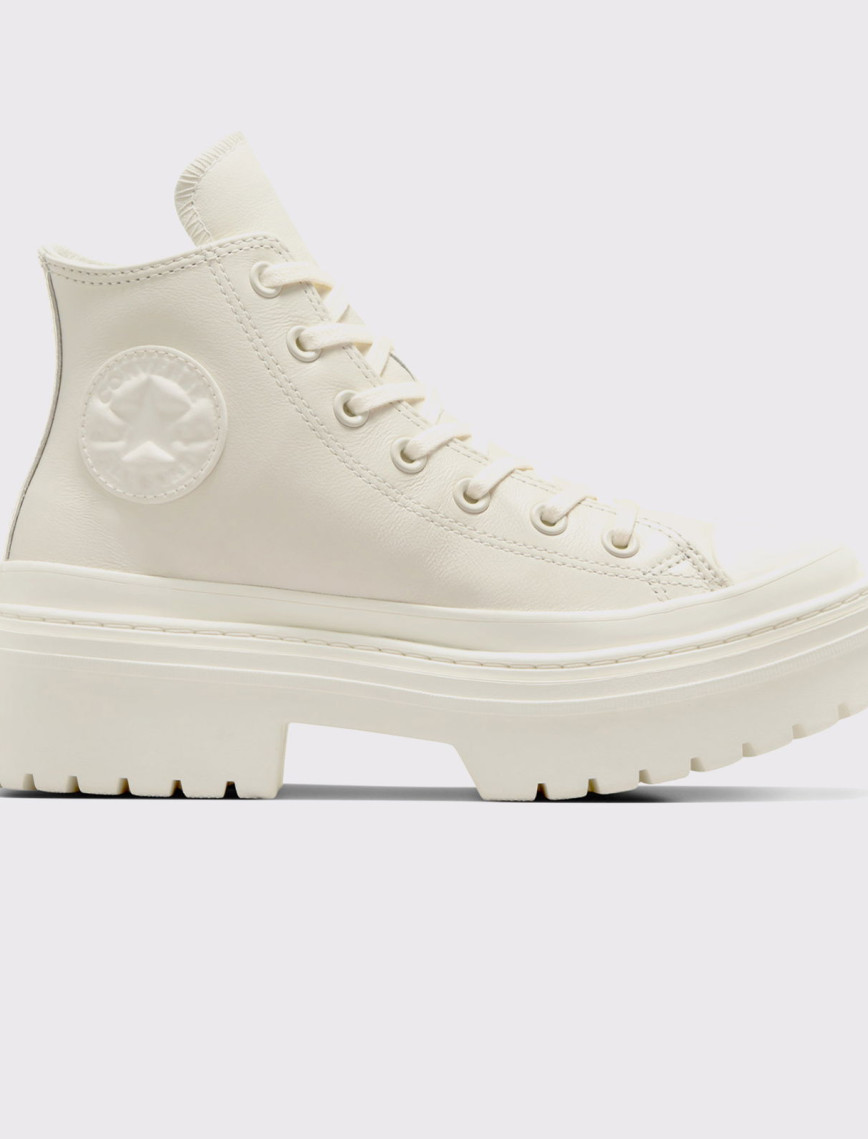 Converse Chuck Taylor All Star Lugged Heel Kadın Bej Deri Platform Bot Converse Chuck Taylor All Star Lugged Heel Kadın Bej Deri Platform Bot