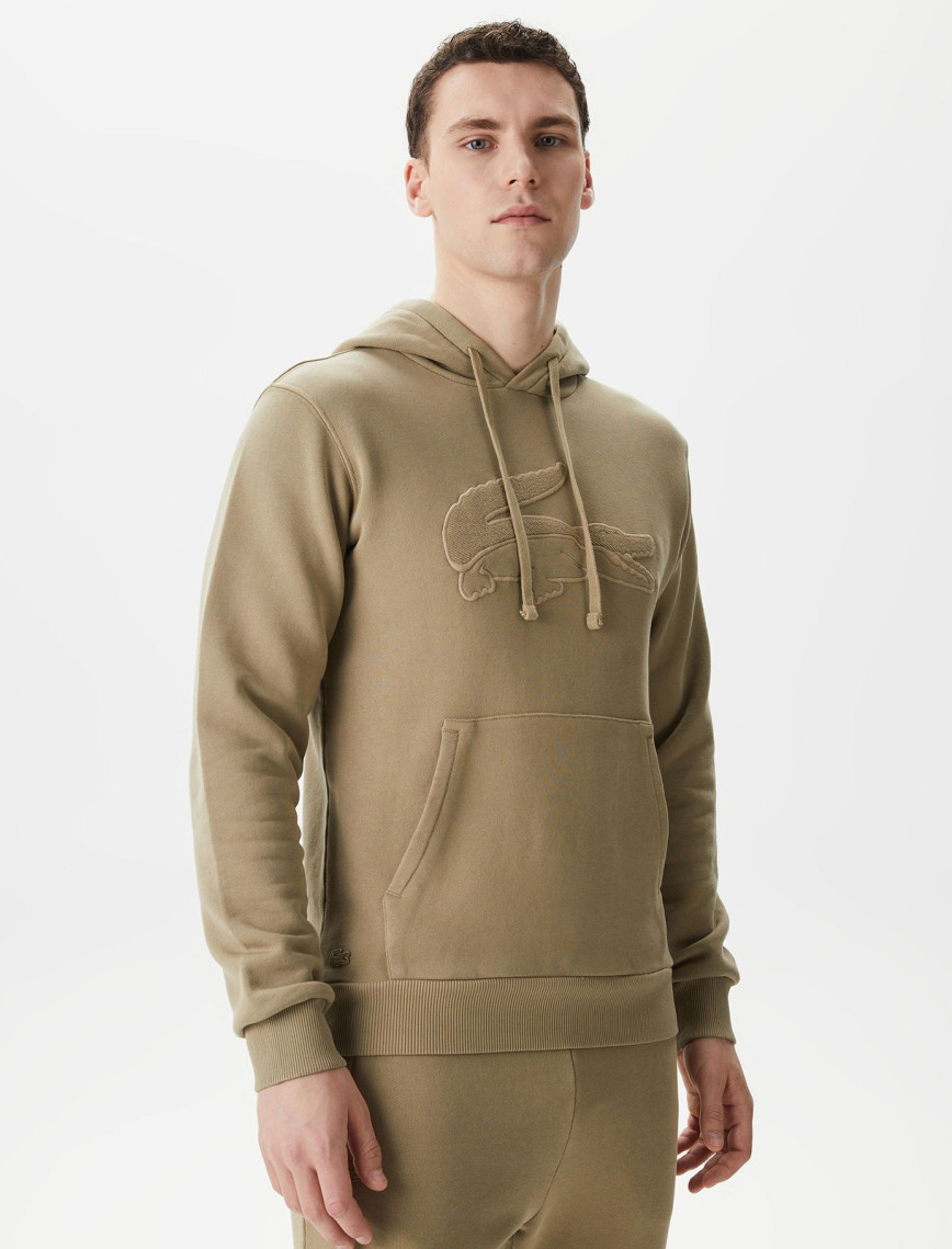 Lacoste Erkek Relaxed Fit Kapüşonlu Baskılı Siyah Sweatshirt Lacoste Erkek Relaxed Fit Kapüşonlu Baskılı Siyah Sweatshirt