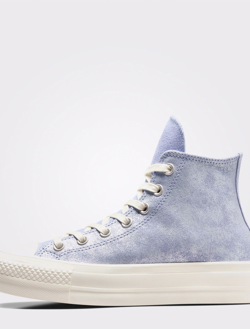 Converse Chuck Taylor All Star Lift Kadın Lila Süet Platform Sneaker Converse Chuck Taylor All Star Lift Kadın Lila Süet Platform Sneaker