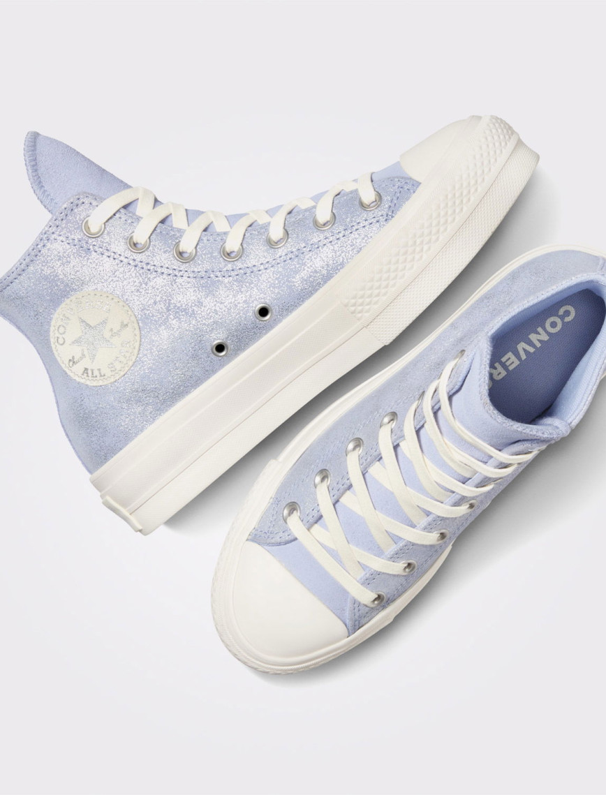 Converse Chuck Taylor All Star Lift Kadın Lila Süet Platform Sneaker Converse Chuck Taylor All Star Lift Kadın Lila Süet Platform Sneaker