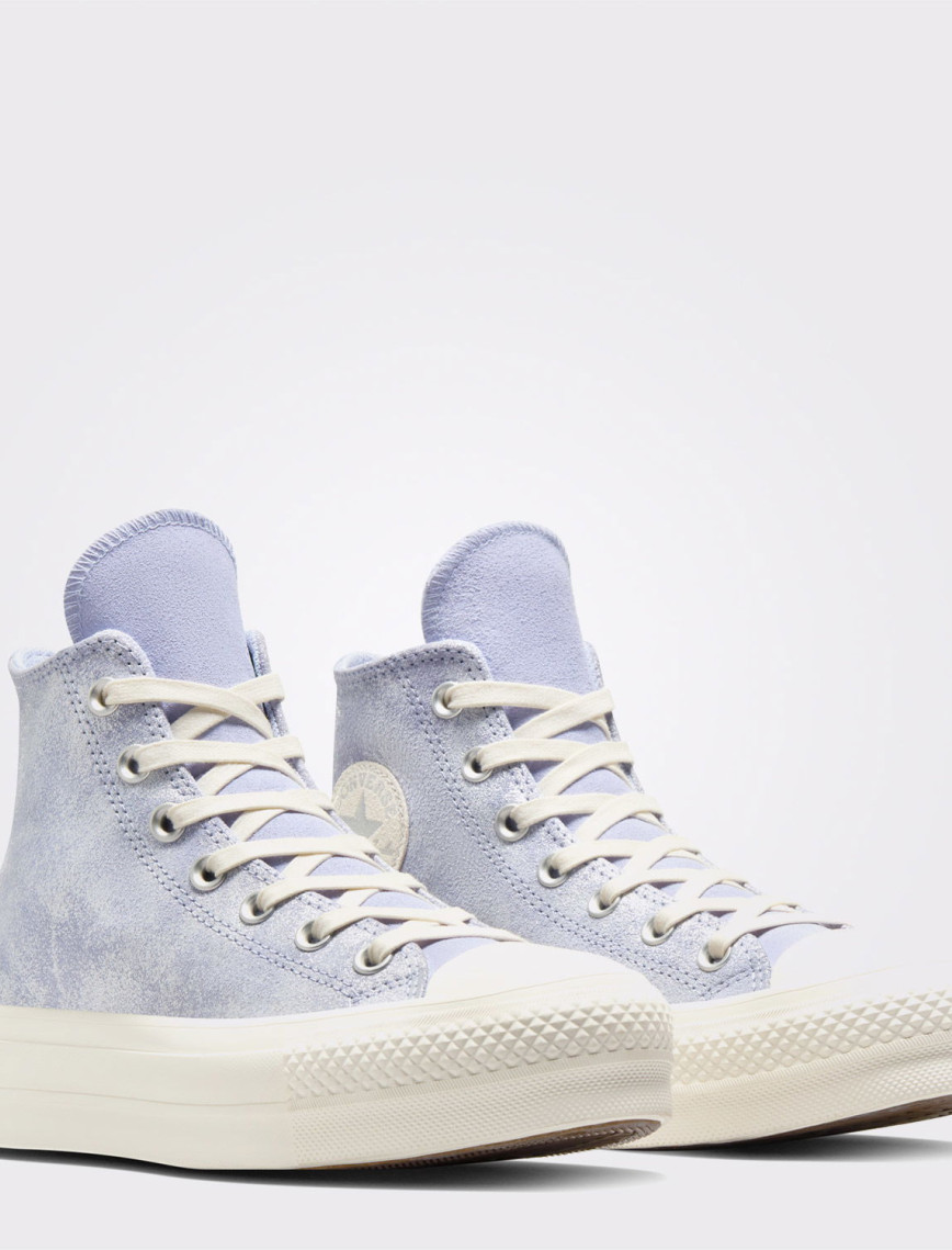 Converse Chuck Taylor All Star Lift Kadın Lila Süet Platform Sneaker Converse Chuck Taylor All Star Lift Kadın Lila Süet Platform Sneaker