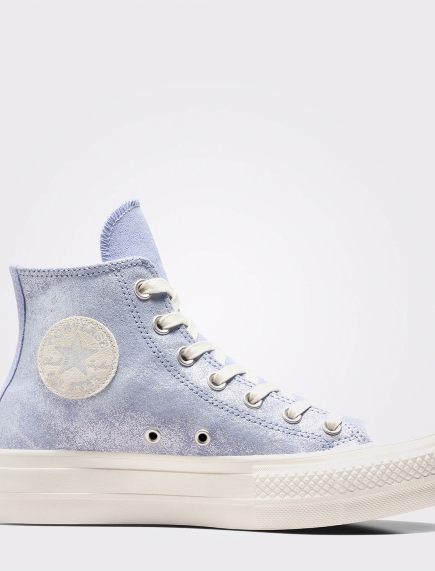 Converse Chuck Taylor All Star Lift Kadın Lila Süet Platform Sneaker Converse Chuck Taylor All Star Lift Kadın Lila Süet Platform Sneaker
