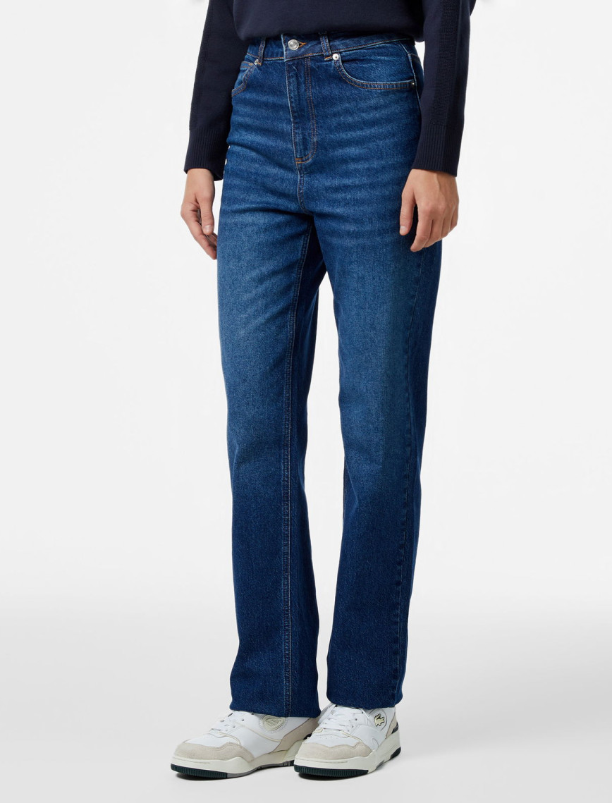 Lacoste Kadın Regular Fit Mavi Jean Pantolon Lacoste Kadın Regular Fit Mavi Jean Pantolon