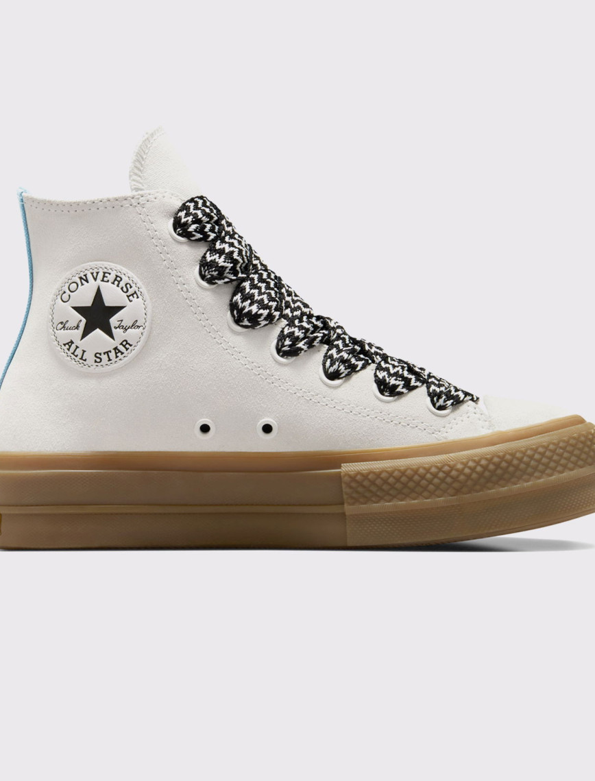 Converse Chuck Taylor All Star Lift Kadın Krem Süet Platform Sneaker Converse Chuck Taylor All Star Lift Kadın Krem Süet Platform Sneaker