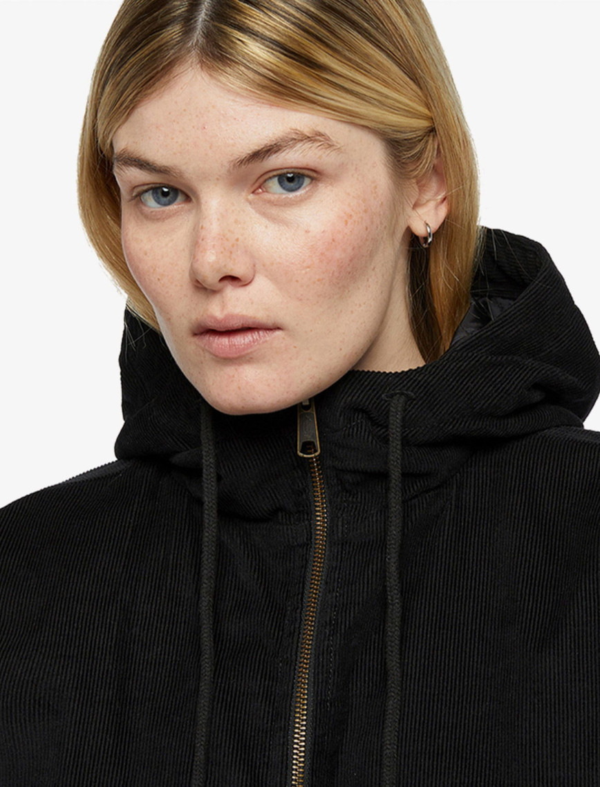 Dickies Corduroy Hooded Siyah Kadın Ceket