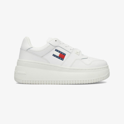 Tommy Jeans Retro Basket Platform Kadın Beyaz Spor Ayakkabı Tommy Jeans Retro Basket Platform Kadın Beyaz Spor Ayakkabı