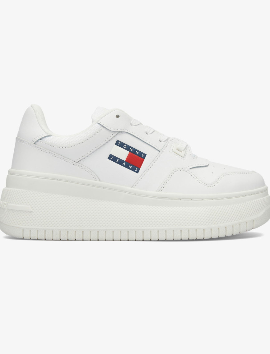 Tommy Jeans Retro Basket Platform Kadın Beyaz Spor Ayakkabı Tommy Jeans Retro Basket Platform Kadın Beyaz Spor Ayakkabı