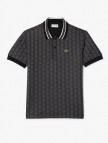 Lacoste Erkek Classic Fit Monogram Siyah Polo Lacoste Erkek Classic Fit Monogram Siyah Polo