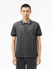 Lacoste Erkek Classic Fit Monogram Siyah Polo Lacoste Erkek Classic Fit Monogram Siyah Polo