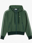 Lacoste Kadın Regular Fit Kapüşonlu Monogram Koyu Yeşil Sweatshirt Lacoste Kadın Regular Fit Kapüşonlu Monogram Koyu Yeşil Sweatshirt