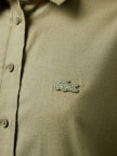Lacoste Kadın Loose Fit Haki Gömlek Lacoste Kadın Loose Fit Haki Gömlek