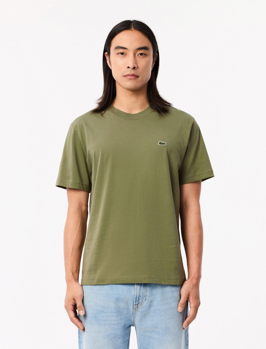 Lacoste Erkek Classic Fit Bisiklet Yaka Kahverengi T-Shirt Lacoste Erkek Classic Fit Bisiklet Yaka Kahverengi T-Shirt