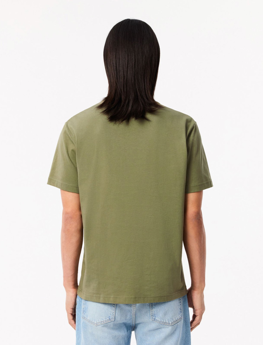 Lacoste Erkek Classic Fit Bisiklet Yaka Haki T-Shirt