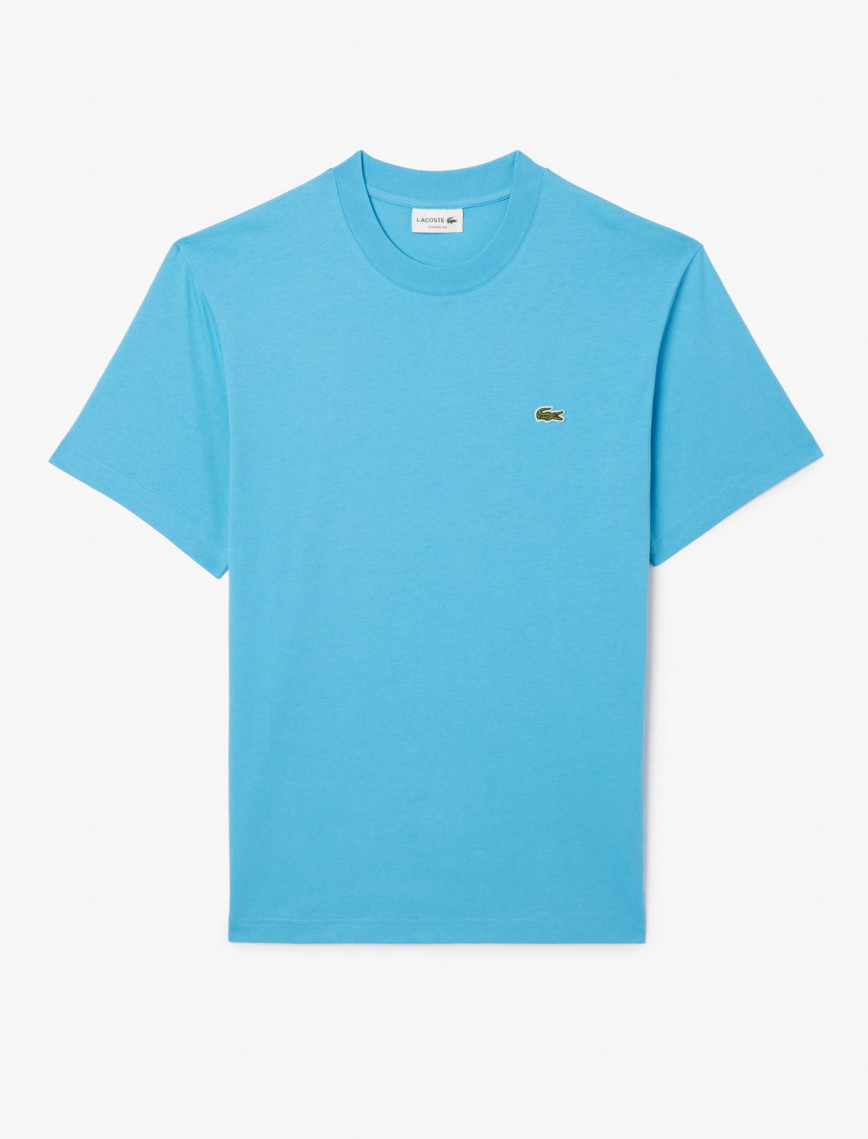 Lacoste Erkek Classic Fit Bisiklet Yaka Mavi T-Shirt Lacoste Erkek Classic Fit Bisiklet Yaka Mavi T-Shirt