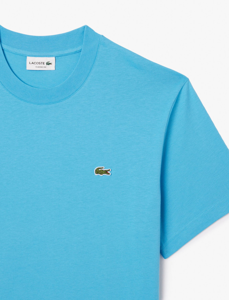 Lacoste Erkek Classic Fit Bisiklet Yaka Mavi T-Shirt Lacoste Erkek Classic Fit Bisiklet Yaka Mavi T-Shirt
