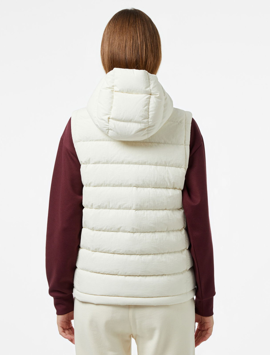 Lacoste Kadın Regular Fit Uzun Kollu Kapüşonlu Beyaz Yelek Lacoste Kadın Regular Fit Uzun Kollu Kapüşonlu Beyaz Yelek