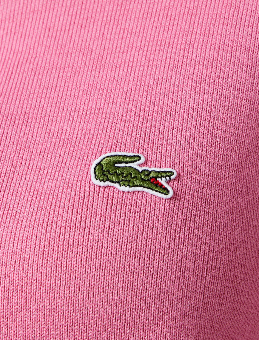Lacoste Kadın Relaxed Fit Yarım Fermuarlı Pembe Triko Lacoste Kadın Relaxed Fit Yarım Fermuarlı Pembe Triko