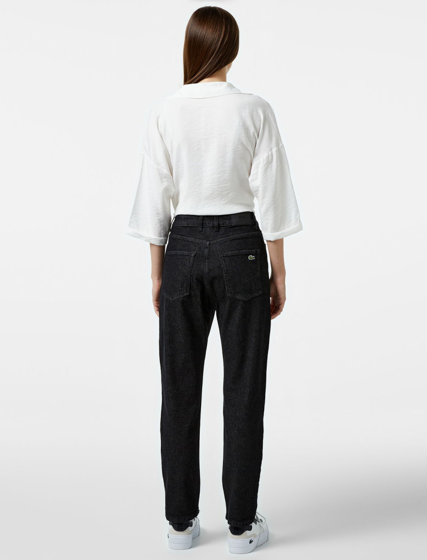 Lacoste Kadın Regular Fit Denim Siyah Pantolon Lacoste Kadın Regular Fit Denim Siyah Pantolon
