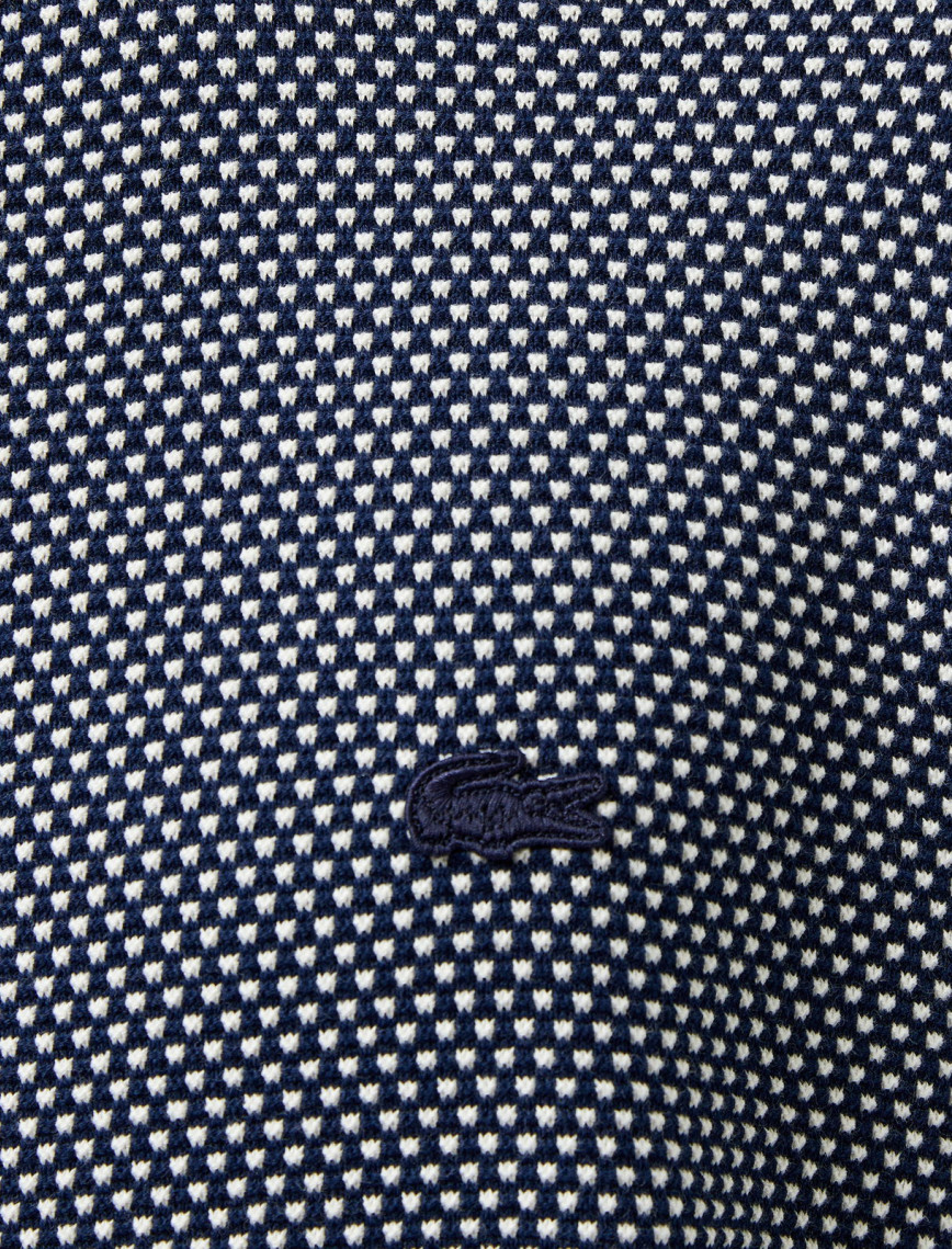 Lacoste Erkek Relaxed Fit Bisiklet Yaka Lacivert Triko