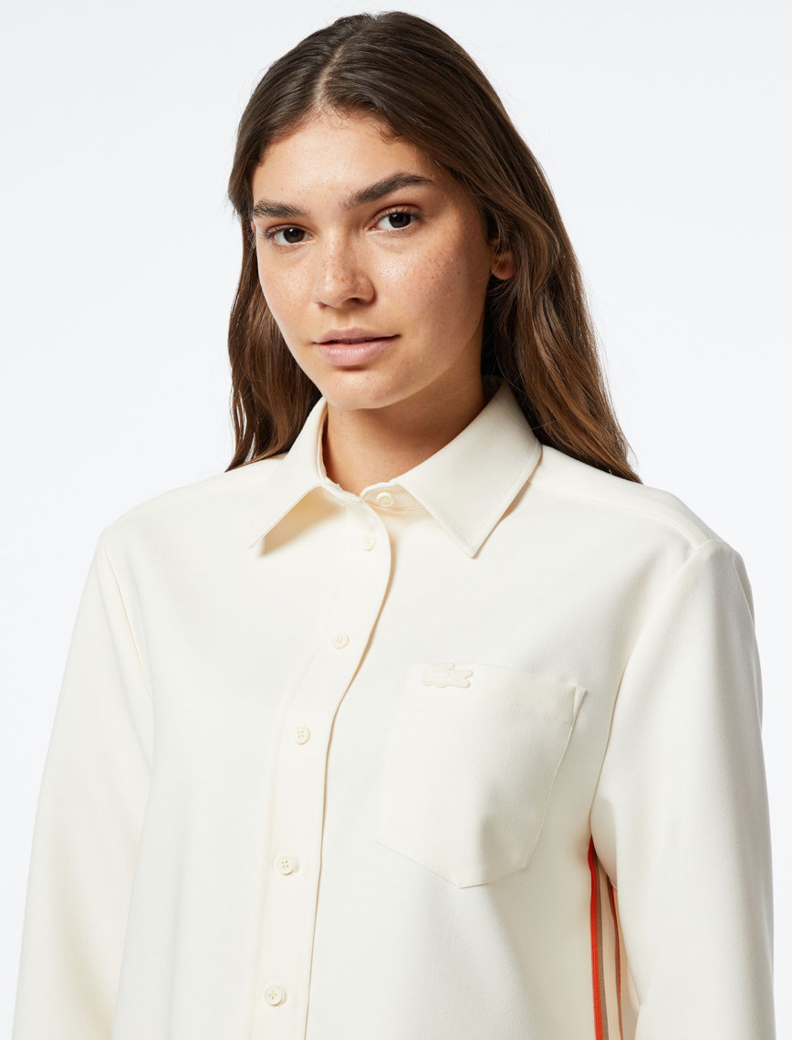 Lacoste Kadın Oversize Fit Gömlek Yaka Bej Gömlek Lacoste Kadın Oversize Fit Gömlek Yaka Bej Gömlek