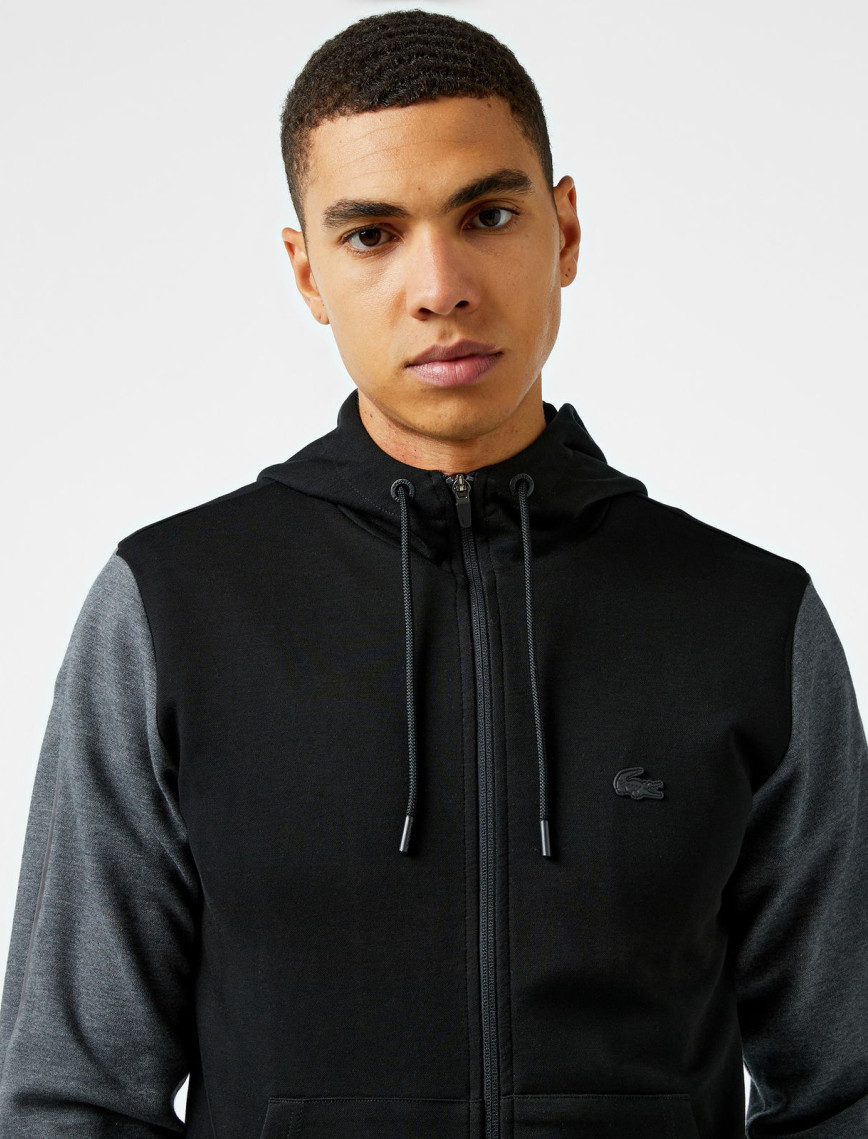 Lacoste Erkek Slim Fit Kapüşonlu Siyah Sweatshirt Lacoste Erkek Slim Fit Kapüşonlu Siyah Sweatshirt