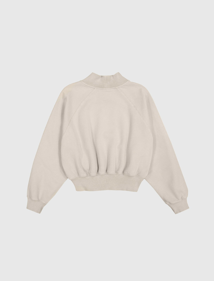 Champion Mock Turtle Neck Long Sleeves Kadın Krem Sweatshirt Champion Mock Turtle Neck Long Sleeves Kadın Krem Sweatshirt