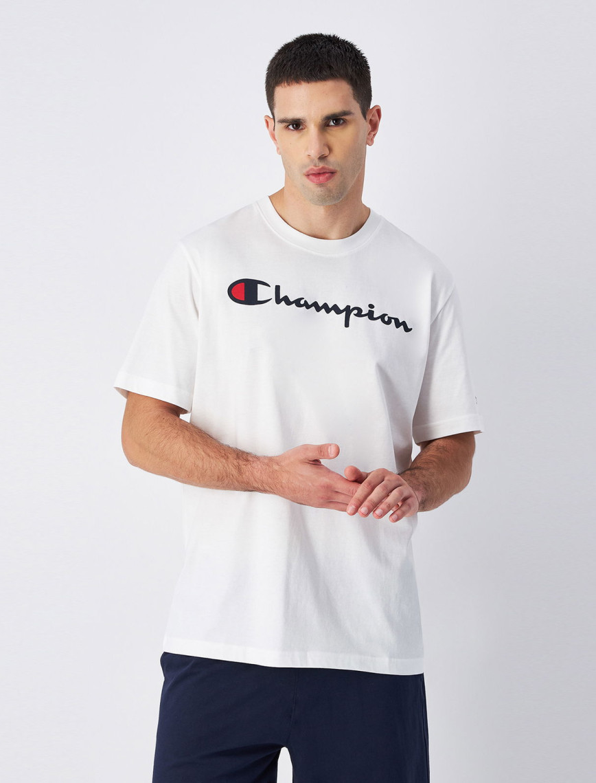 Champion Big Logo Cotton Jersey Erkek Renkli T-Shirt